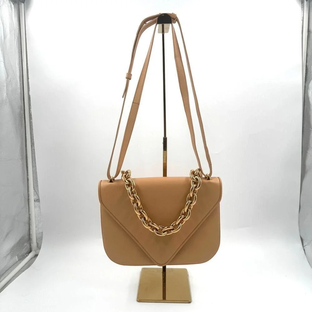 Bottega Veneta Mount Leather‎ Beige Tan Crossbody Shoulder Bag